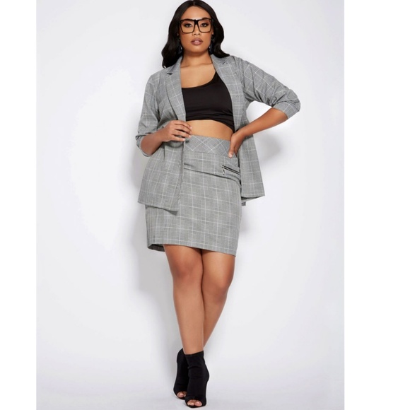 Plaid pencil skirt - Picture 3 of 3